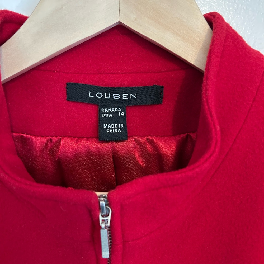 Vintage Louben Wool Red Jacket - Picture 3 of 5